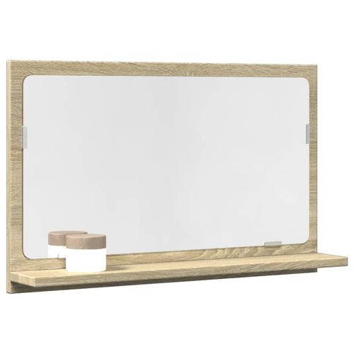 Badspiegel Mit Ablage Sonoma-Eiche 60X11X37 Cm Holzwerkstoff
