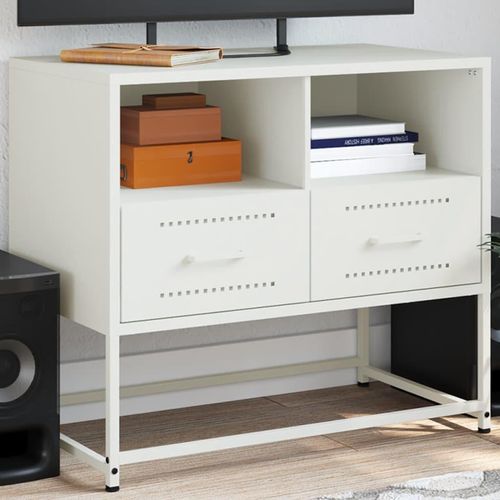 Tv-Schrank Senf 68X39X60,5 Cm Stahl | Farbe: Weiß