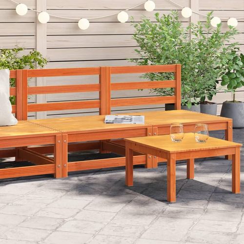Garten-Ecksofas 2 Stk. 70X70X67 Cm Massivholz Douglasie | Farbe: Braune Kiefer | Modell: 2-Sitzer