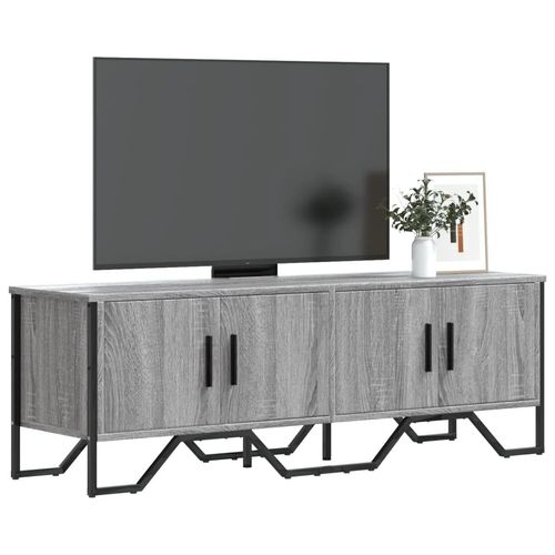 Tv-Schrank Braun Eichen-Optik 122X34X41 Cm Holzwerkstoff | Farbe: Grau Sonoma