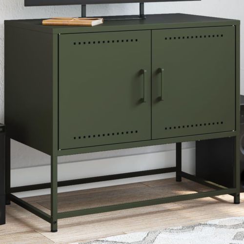 Tv-Schrank Senf 68,5X39X60,5 Cm Stahl | Farbe: Grün