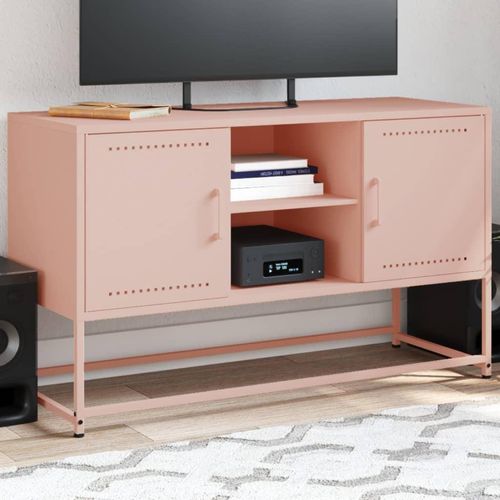 Tv-Schrank 100,5X39X60,5 Cm Stahl | Farbe: Rosa