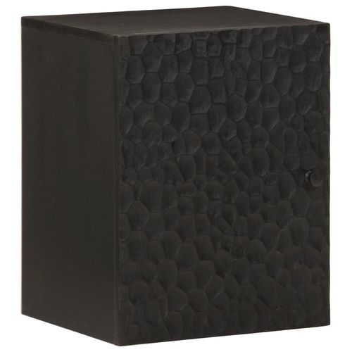 Bad-Wandschrank 38X33X48 Cm Massivholz Mango | Farbe: Schwarz