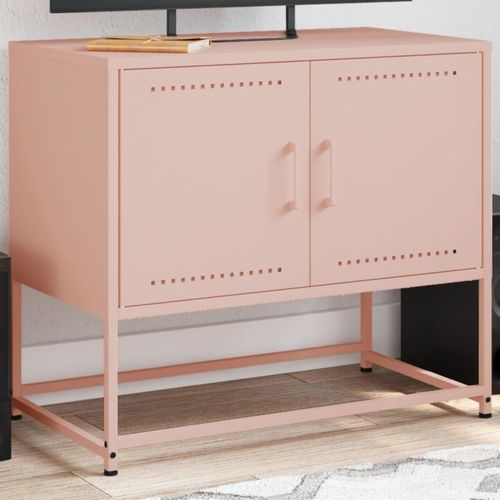 Tv-Schrank Senf 68,5X39X60,5 Cm Stahl | Farbe: Rosa