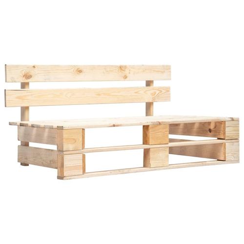 Outdoor-Bank Paletten Holz | Farbe: Hellbraun