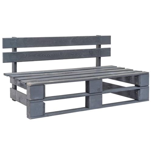 Outdoor-Bank Paletten Holz | Farbe: Grau