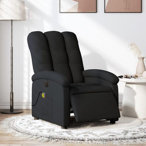 Relaxsessel Stoff Schwarz | Mit Massage: Ja | Modell: Elektrisches Neigungssystem
