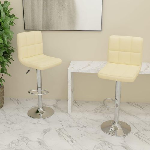 Barhocker 2 Stk. Stoff | Anzahl im Paket: 2 | Farbe: Creme
