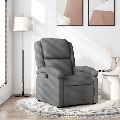 Relaxsessel Stoff Dunkelgrau | Mit Massage: Nein | Modell: Manuelles Neigesystem