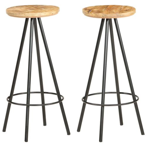 Barhocker 4 Stk. | Anzahl im Paket: 2 | Material: Raues Mangoholz