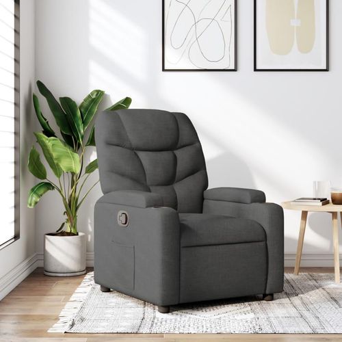 Relaxsessel Stoff Dunkelgrau | Mit Massage: Nein | Modell: Manuelles Neigesystem