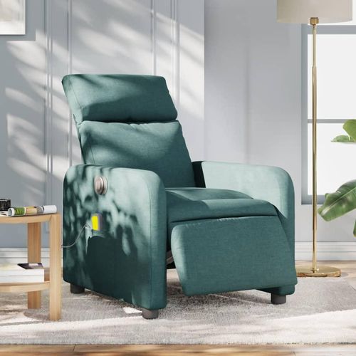 Massagesessel Stoff Dunkelgrün | Mit Massage: Ja | Modell: Elektrisches Neigungssystem