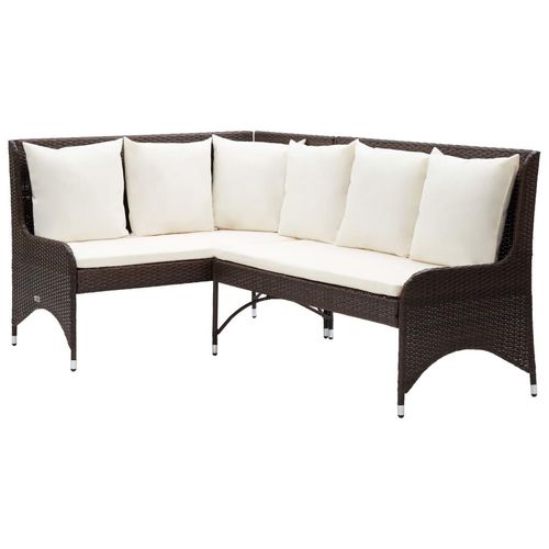 Garten-Ecksofas 2 Stk. Poly Rattan | Farbe: Braun