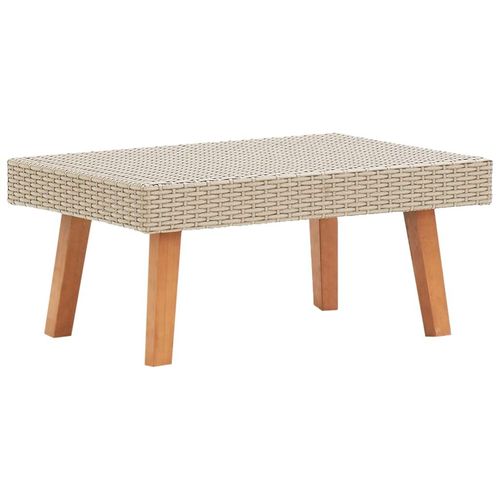 Garten-Couchtisch Poly Rattan | Farbe: Beige