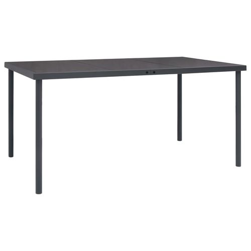 Outdoor-Esstisch Anthrazit Stahl | Größe: 150 x 90 x 74 cm