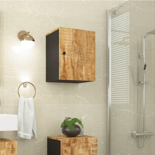Bad-Wandschrank 38X33X48 Cm Altholz Massiv | Farbe: Hellbraun