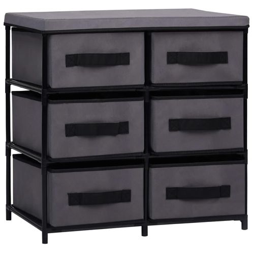 Schrank Mit 6 Schubladen 55×29×55 Cm Stahl | Farbe: Grau