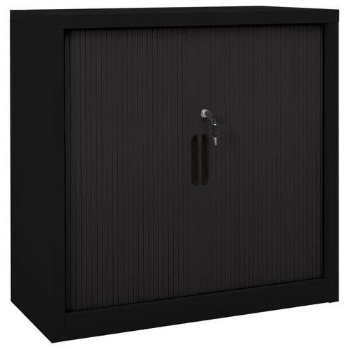 Schrank Mit Schiebetür 90X40X90 Cm Stahl | Farbe: Schwarz