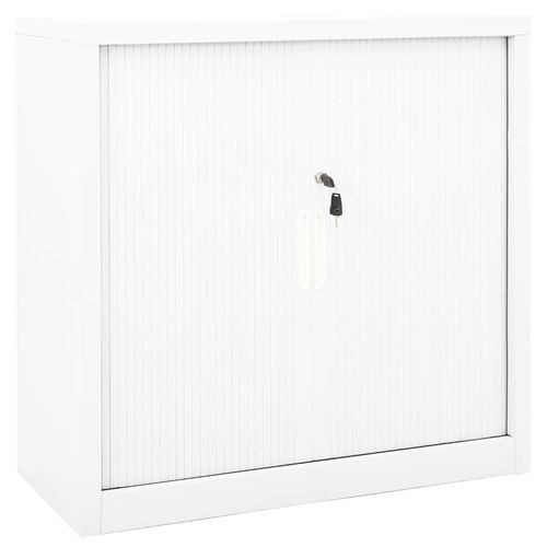 Schrank Mit Schiebetür 90X40X90 Cm Stahl | Farbe: Weiß
