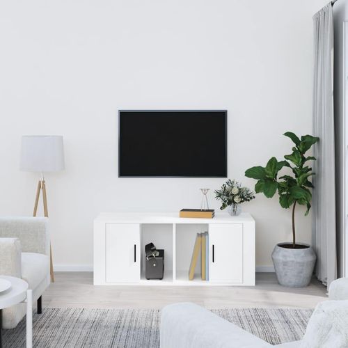 Tv-Schrank 100X35X40 Cm Holzwerkstoff | Farbe: Weiß