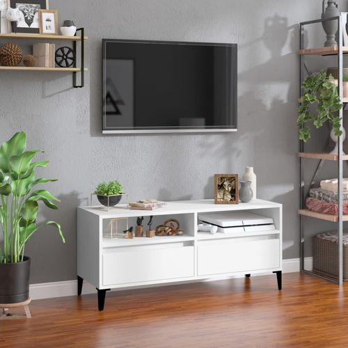 Tv-Schrank 100X34,5X44,5 Cm Holzwerkstoff Weiß | Breite: 100 cm | Tiefe: 34.5 cm