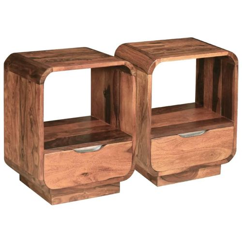Nachttisch Mit Schublade Massivholz Palisander 40X30X50 Cm | Anzahl im Paket: 1