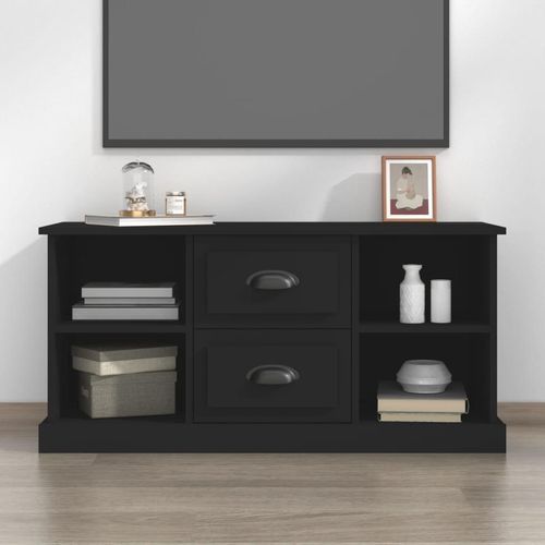 Tv-Schrank 99,5X35,5X48 Cm Holzwerkstoff | Farbe: Schwarz
