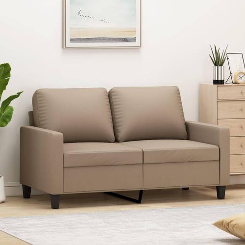 2-Sitzer-Sofa Kunstleder | Farbe: Cappuccino | Größe: 120 cm
