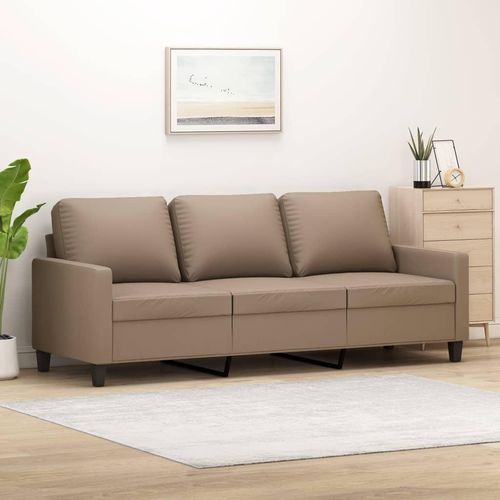 2-Sitzer-Sofa Kunstleder | Farbe: Cappuccino | Größe: 180 cm