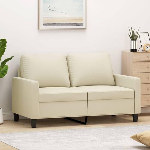 2-Sitzer-Sofa Kunstleder | Farbe: Creme | Größe: 120 cm