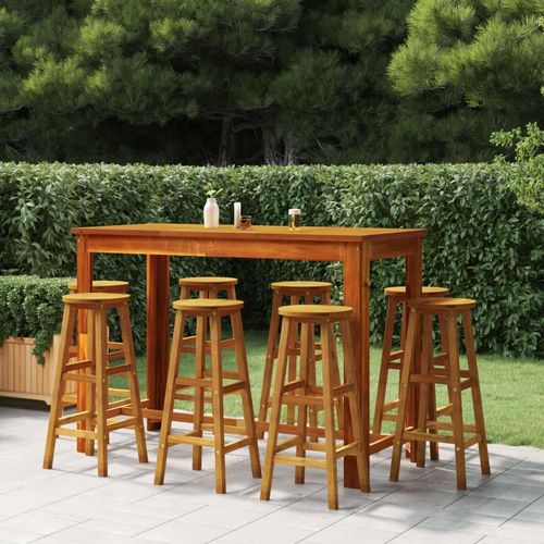 Barhocker 4 Stk. Massivholz Akazie | Anzahl im Paket: 8