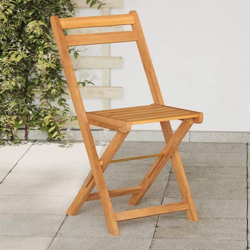 Outdoor-Bistrostühle 2 Stk. Massivholz Akazie | Anzahl im Paket: 8