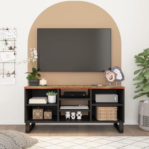 Tv-Schrank 100X33X46 Cm Altholz Massiv & Holzwerkstoff | Farbe: Mehrfarbig