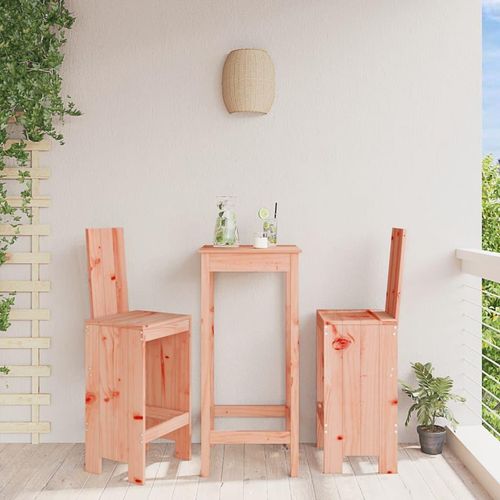 Barhocker 2 Stk. 40X48,5X115,5 Cm Massivholz Kiefer | Farbe: Natürliches Douglasie | Größe: 40 x 42 x 120 cm
