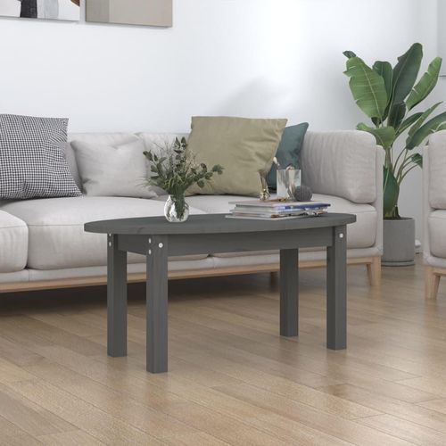 Couchtisch Massivholz Kiefer | Farbe: Grau | Größe: 80 x 40 x 35 cm
