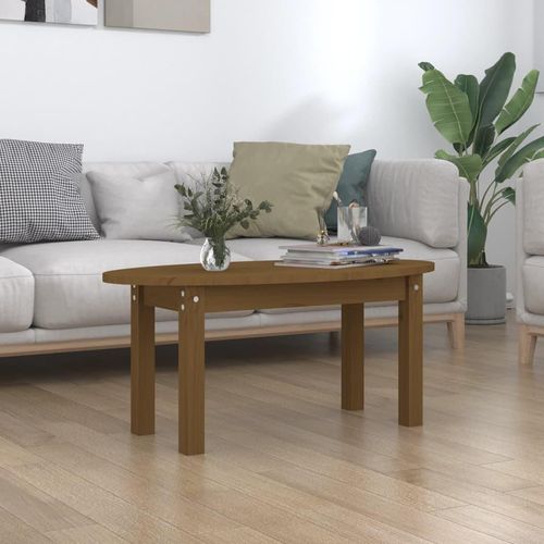 Couchtisch Massivholz Kiefer | Farbe: Honigbraun | Größe: 80 x 40 x 35 cm