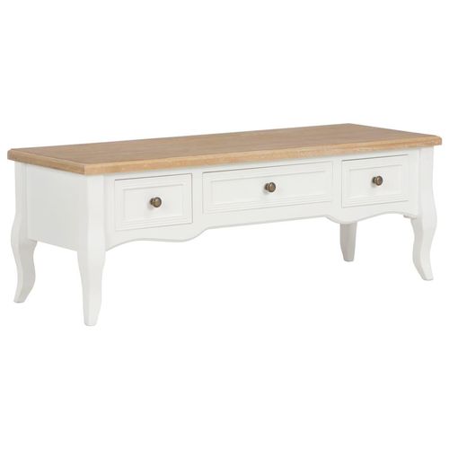 Tv-Schrank 100 X 35 X 35 Cm Holz | Farbe: Weiß und braun