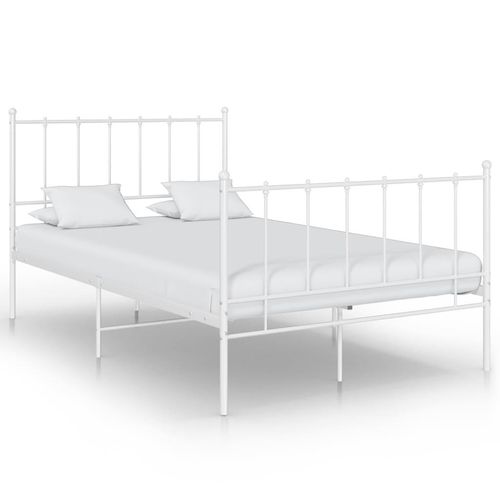 Bett Metall | Farbe: Weiß | Größe: 120 x 200 cm