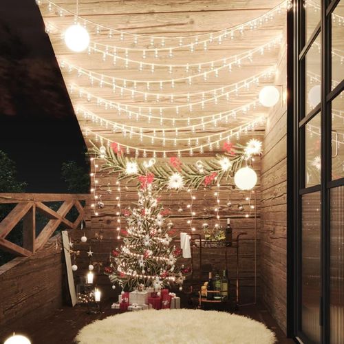 Lichterkette Kugeln 200 Led 8 Funktionen | Farbe: Warmweiß | Größe: 40 m