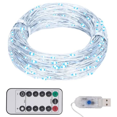 Led-Lichterdraht 400 Led 8 Funktionen | Farbe: Kaltweiß | Größe: 30 m