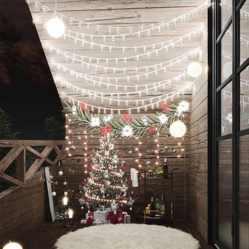 Lichterkette Kugeln 200 Led 8 Funktionen | Farbe: Kaltweiß | Größe: 20 m