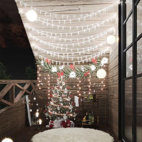 Lichterkette Kugeln 200 Led 8 Funktionen | Farbe: Kaltweiß | Größe: 40 m