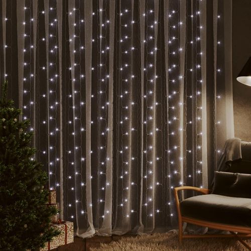 Led-Lichtervorhang 3X3 M 300 Led 8 Funktionen | Farbe: Kaltweiß