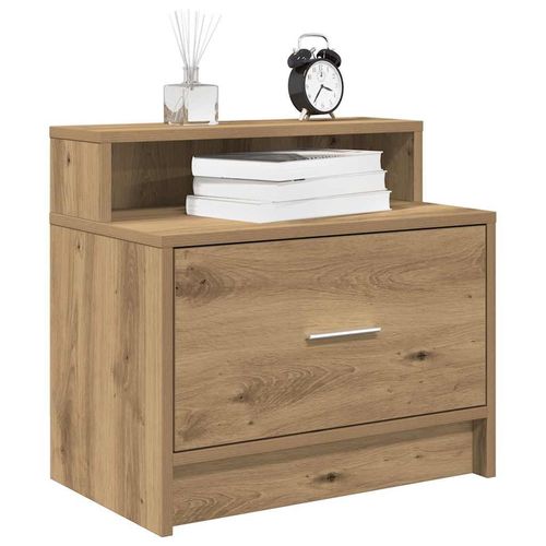 Nachttisch Mit Schublade Sonoma-Eiche 51X31X47 Cm | Anzahl im Paket: 1 | Farbe: Eiche handwerklich