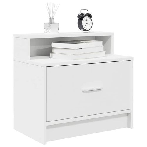 Nachttisch Mit Schublade Sonoma-Eiche 51X31X47 Cm | Anzahl im Paket: 1 | Farbe: Weiß
