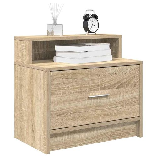 Nachttisch Mit Schublade Sonoma-Eiche 51X31X47 Cm | Anzahl im Paket: 1 | Farbe: Sonoma Eiche
