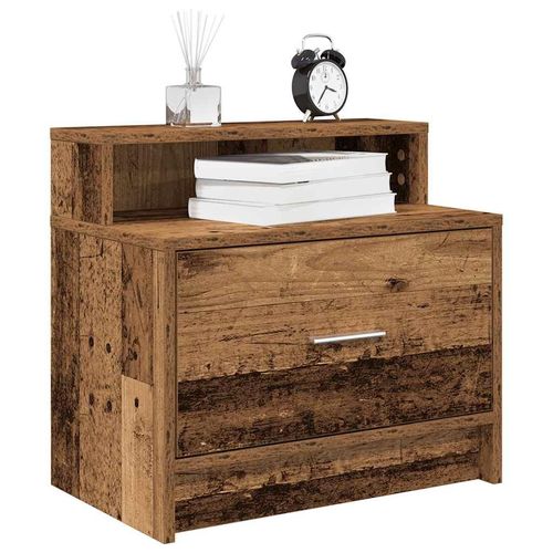 Nachttisch Mit Schublade Sonoma-Eiche 51X31X47 Cm | Anzahl im Paket: 2 | Farbe: Altholz