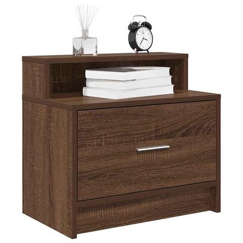Nachttisch Mit Schublade Sonoma-Eiche 51X31X47 Cm | Anzahl im Paket: 2 | Farbe: Braune Eiche