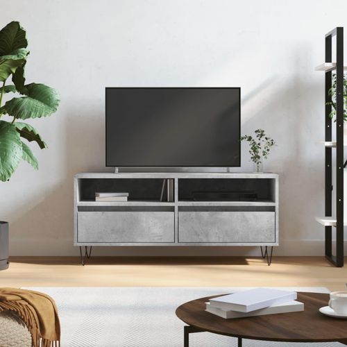 Tv-Schrank 100X34,5X44,5 Cm Holzwerkstoff | Farbe: Betongrau