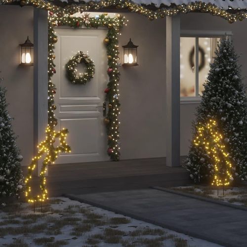 Sternschnuppe Mit Erdspießen Und 115 Leds | Farbe: Grün | Größe: 89 cm